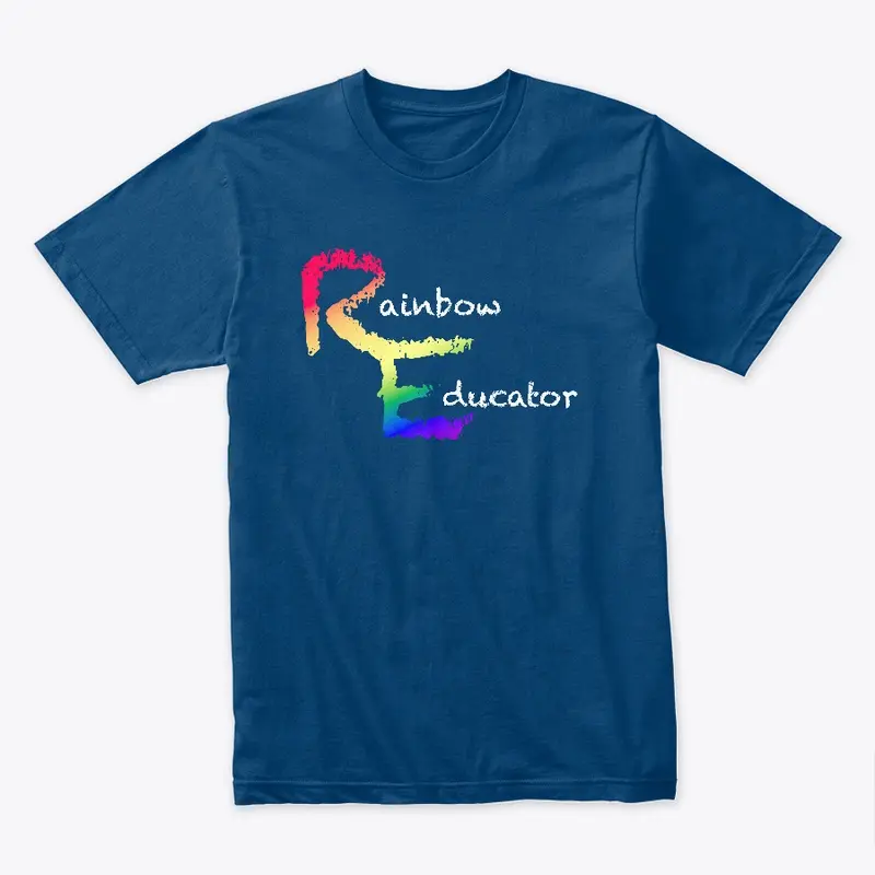 Rainbow Educator Signature Logo - White